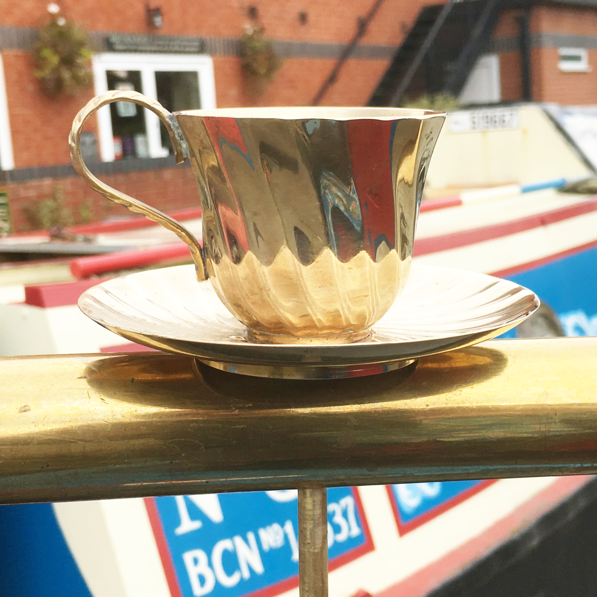 Tea Cup Tiller Pin (image for) Tea Cup Tiller Pin